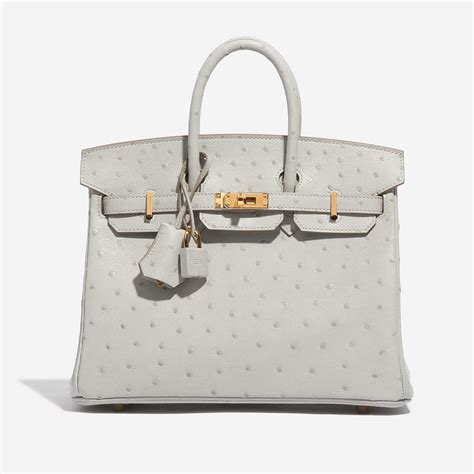 hermes 01260151834995|HERMES Ostrich Birkin 25 Gris Perle 1291156 .